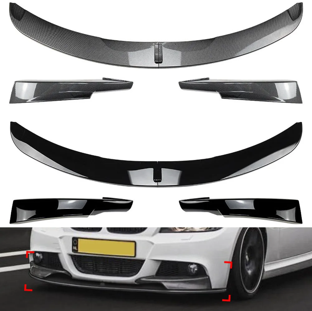 

Four Stage Front Lip Splitter Spoiler Side Lower Splitters Body Kit For BMW 3 Series E90 E91 LCI M Sport 2009-2012