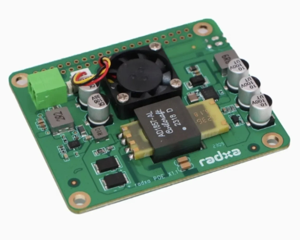 Carte adaptateur ROCK PI 23W/25W POE HAT adaptée pour ROCK 3/4/5