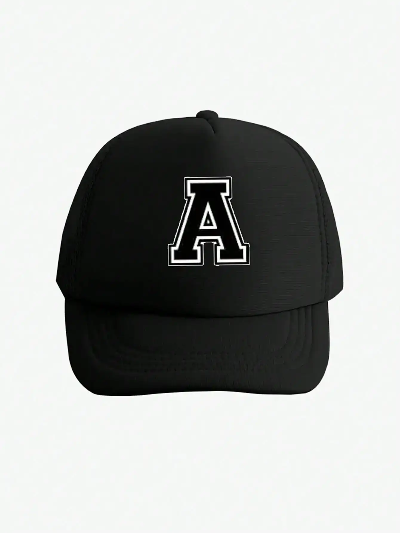 قطعة واحدة من قبعة بيسبول مكونة من 26 حرفًا للأطفال، قبعة شمسية شبكية عصرية ومتعددة الاستخدامات قابلة للتنفس، مناسبة للنزهات اليومية #4