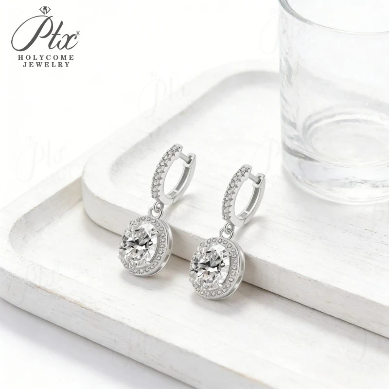 

Серьги с муассанитом овальной формы, цвет D, светло-зеленый VVS1, прозрачность, стерлинговое серебро 925 пробы, свадебные украшения, подарки, классические, высшего качества