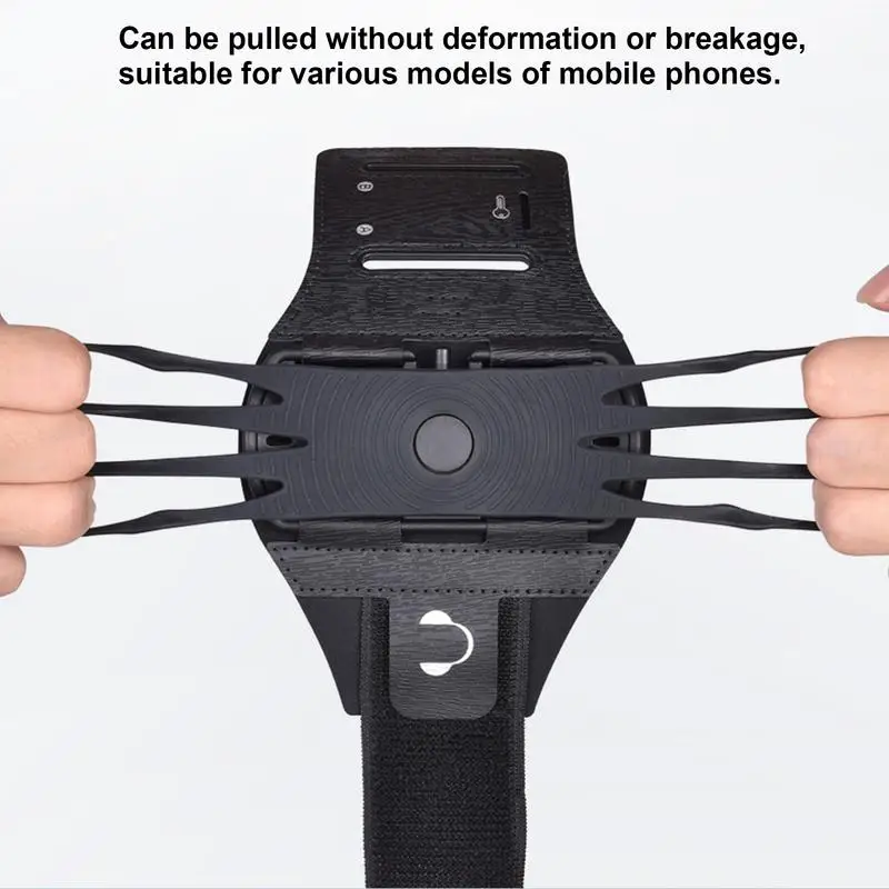 Correndo braço banda braçadeira titular do telefone celular 360 graus de rotação elástica telefone pulseira treino suporte do telefone se encaixa na maioria dos 4 a 7