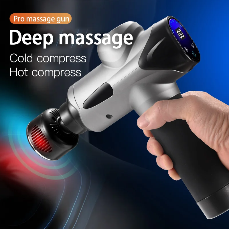 Heating And Cooling Electric Professional Fascia Gun Neck And Cervical Shoulder Back Muscle Massager Deep Massage Rechargeable