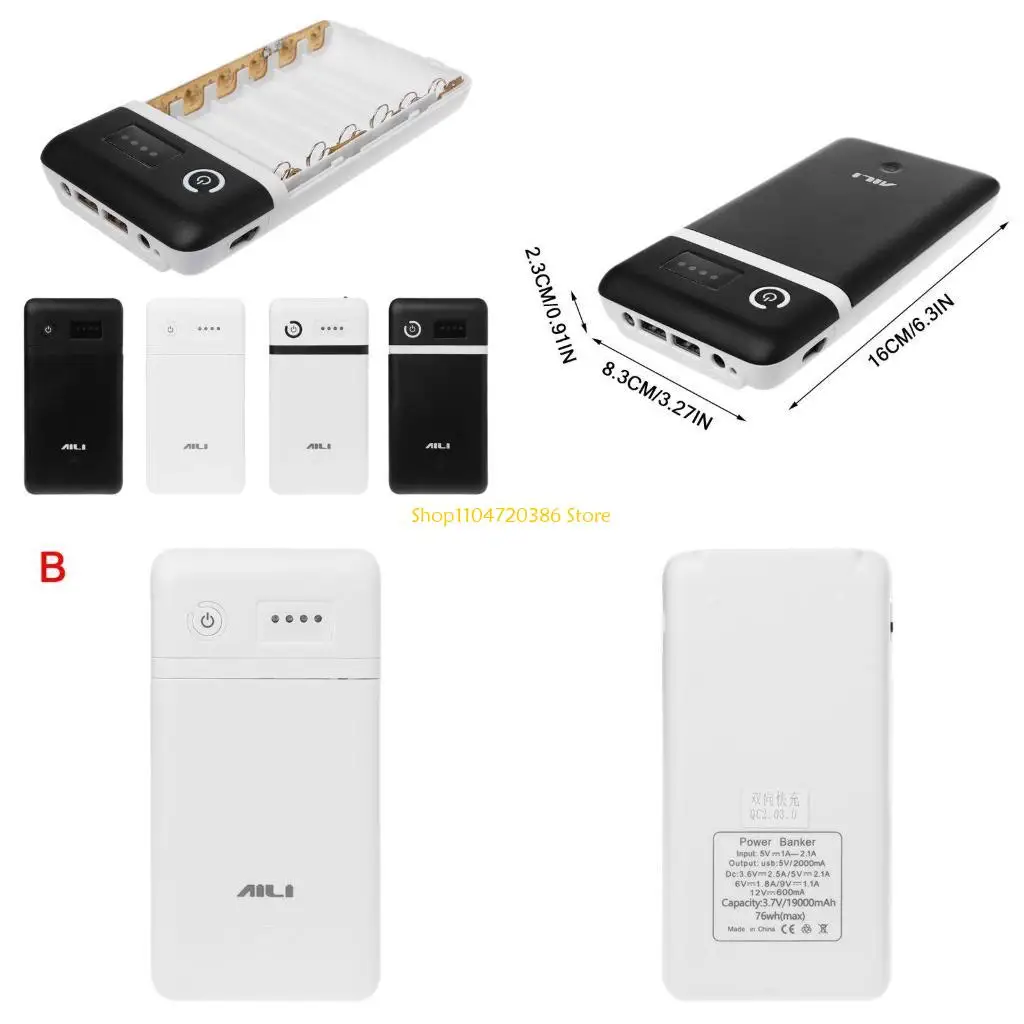 

Портативное зарядное устройство K0EA для мобильного телефона, планшета, двойной USB для 3,0, 6x18650, батарея для постоянного