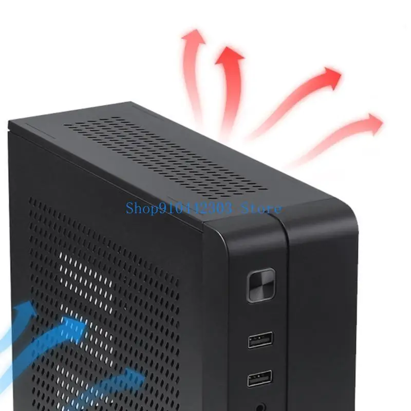 MX02 Mini Desktop Case Mini ITX Chassis HTPC Case Support 2.5inch Hard Disks Space Efficiency Cooling