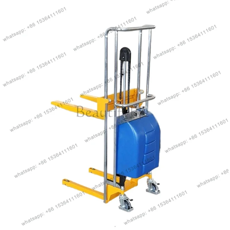 zj. electric stacker small semi-electric hydraulic lift forklift mini lift