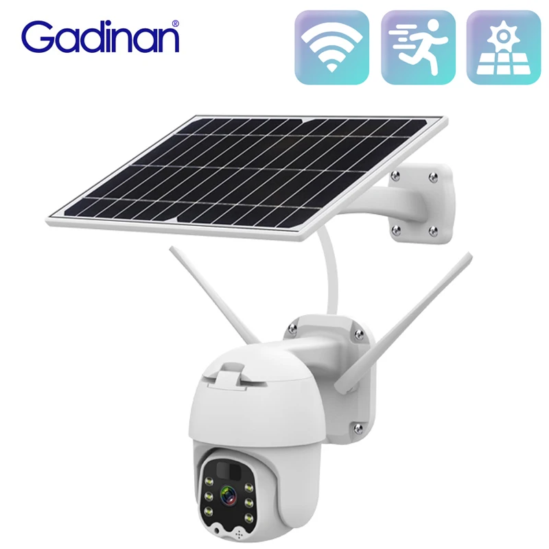 

Gadinan 4G/WiFi Solar Video Surveillance Camera Two-Way Voice Lntelligent Humanoid Detection Monitor 4x Digital Zoom Monitor