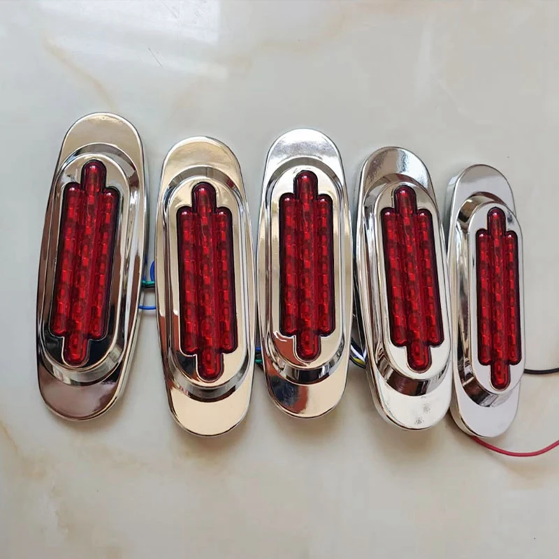 10X Truck Trailer LED Side Marker Light Position Side Lights Signal Light Guide Side Light Turn Signal Light