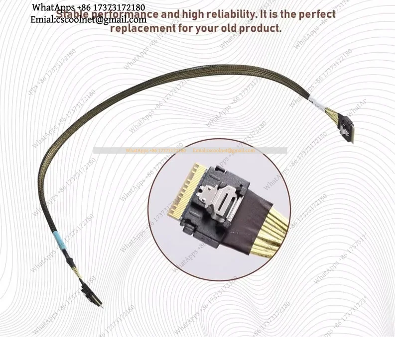 Slim SAS SFF-8654 8I To 8I Crossover Cable 65CM For Server Backplane 24Gbps