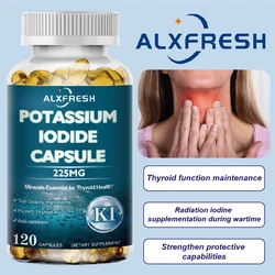 Potassium Iodide Supplement 225 mg Dietary Thyroid Support Protectant KI Iodine Tablets Vitamin Optimum Potassium