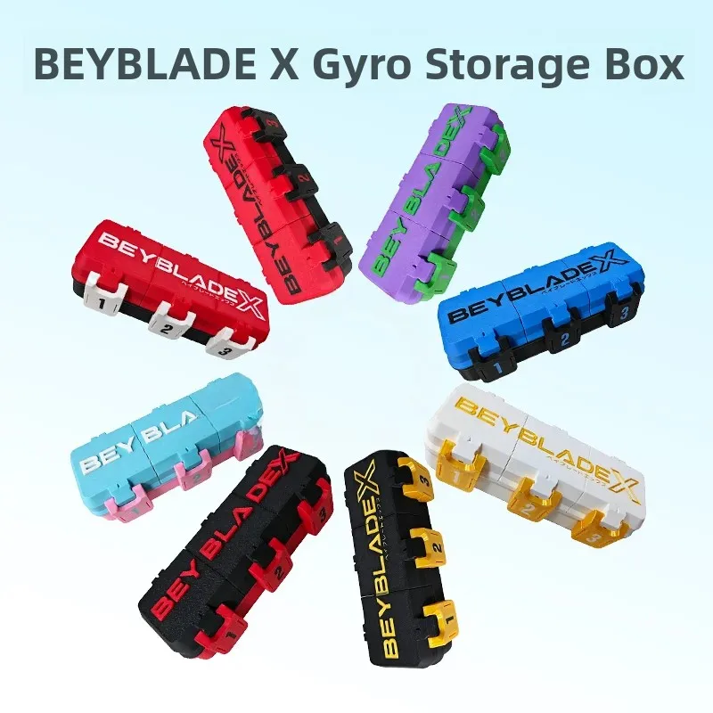 BeybladeX Competition Storage Box Individual Opening And Closing 3 Grids Protective Gyro Storage Case Explosion Screw Gyro