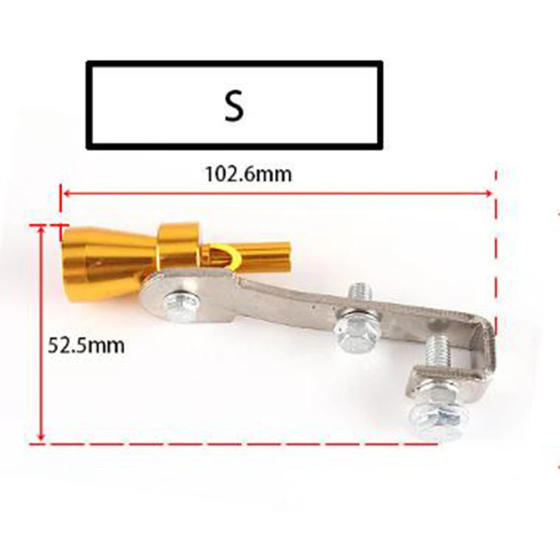 1 peça feita de alumínio leve tamanho do carro s 18mm turbo som apito silenciador tubo de escape válvula de sopro automático