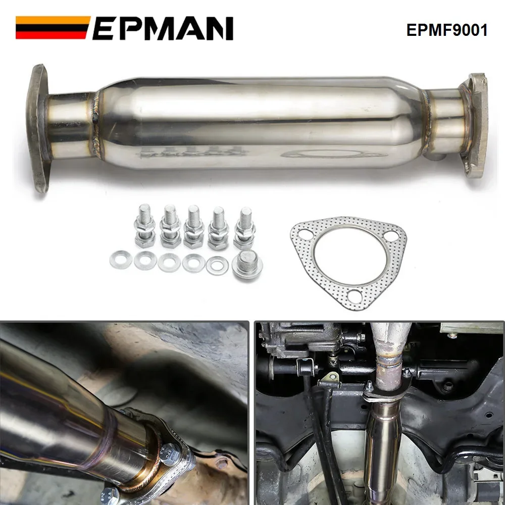 EPMAN Performance Stainless Steel High Flow Exhaust Downpipe Exhaust Test Pipe For Honda Civic CRX For Acura Integra EPMF9001