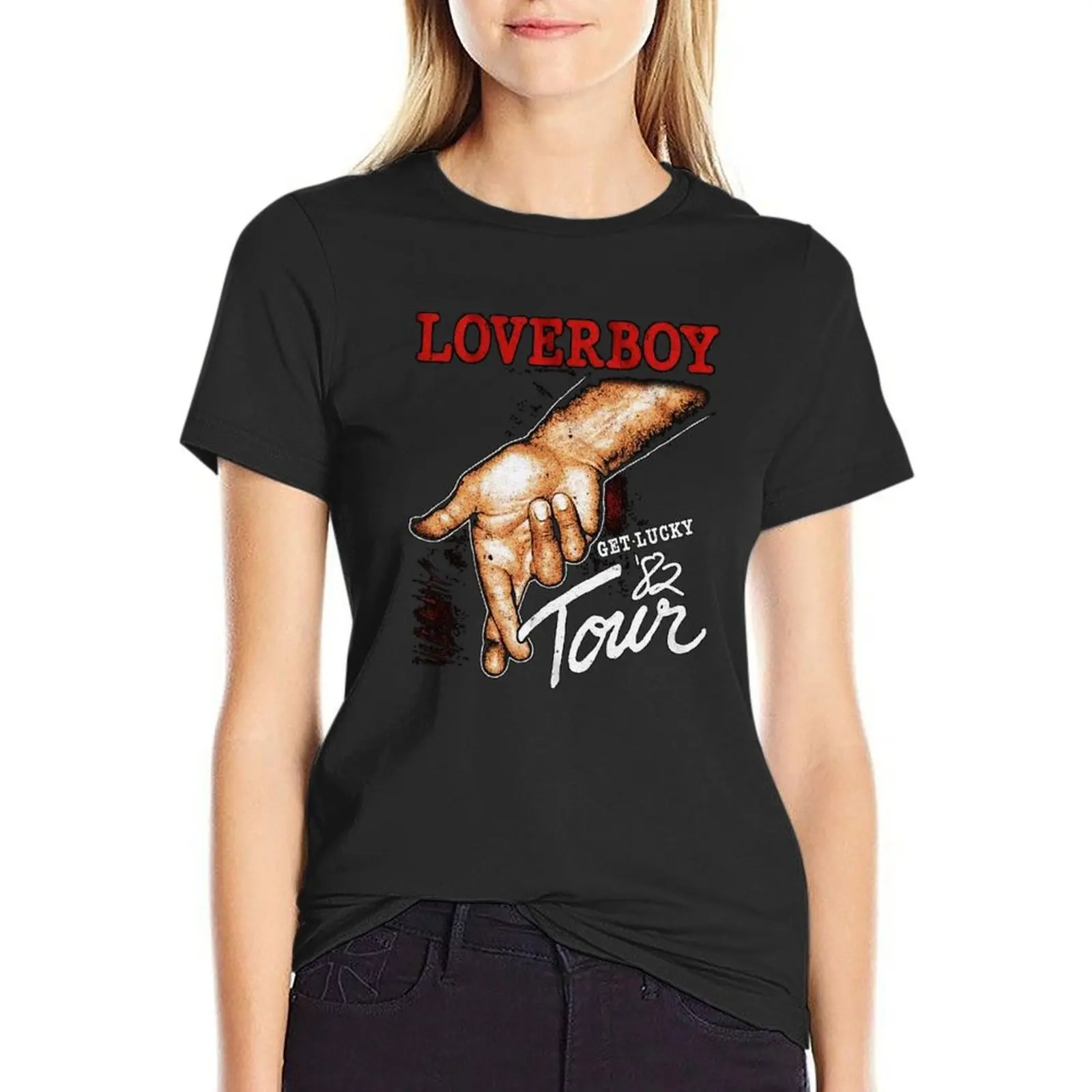 Best epic loverboy get-lucky and tour T-Shirt animal print shirt for girls Short sleeve tee summer top ariat shirts for Women