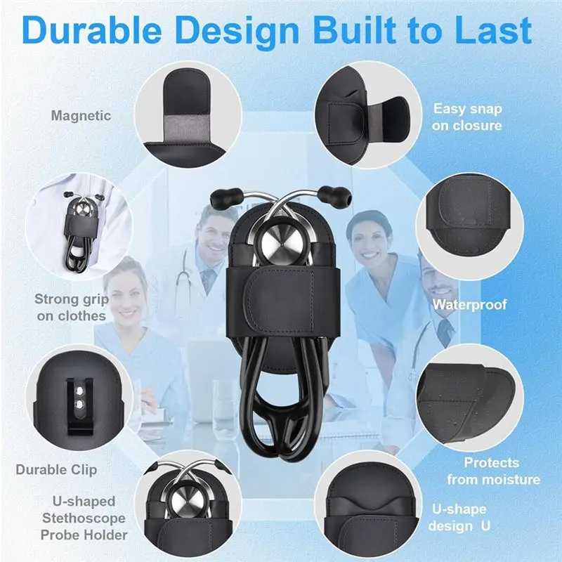 A27F-Magnetic Stethoscope Holder Clip Stethoscope Storage Bag For Physicians, Nurses, EMT, Students