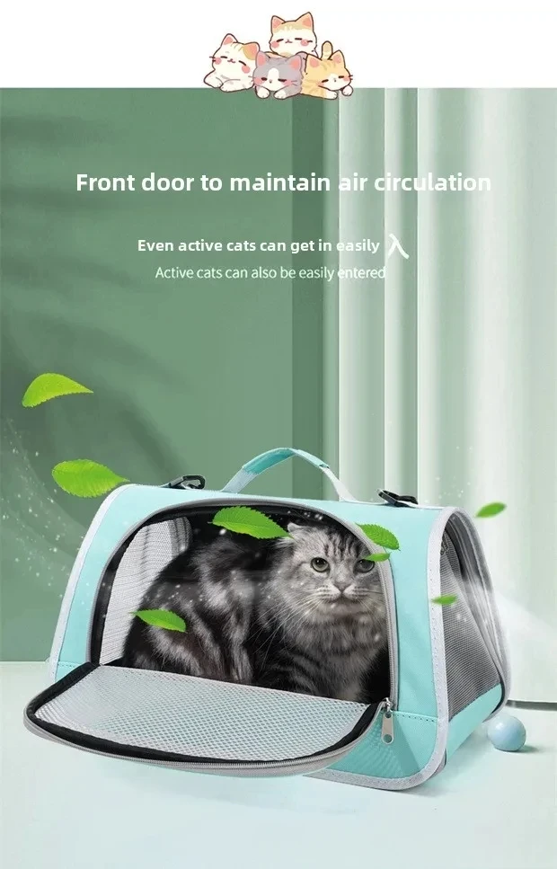 Tragbare Handtasche für Haustiere, Katzen und Hunde, atmungsaktive Tragetasche für den Sommer, Reisetasche für Welpen und Kätzchen, Umhängetasche, Haustier-Tragetasche, Zubehör – Detail 6