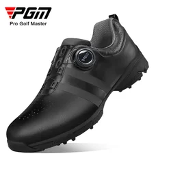 PGM Waterproof Sneakers Mens Golf Shoes Breathable Fitness Training Golf Shoe Man Non-Slip Rotating Buckle Golf Trainers XZ186