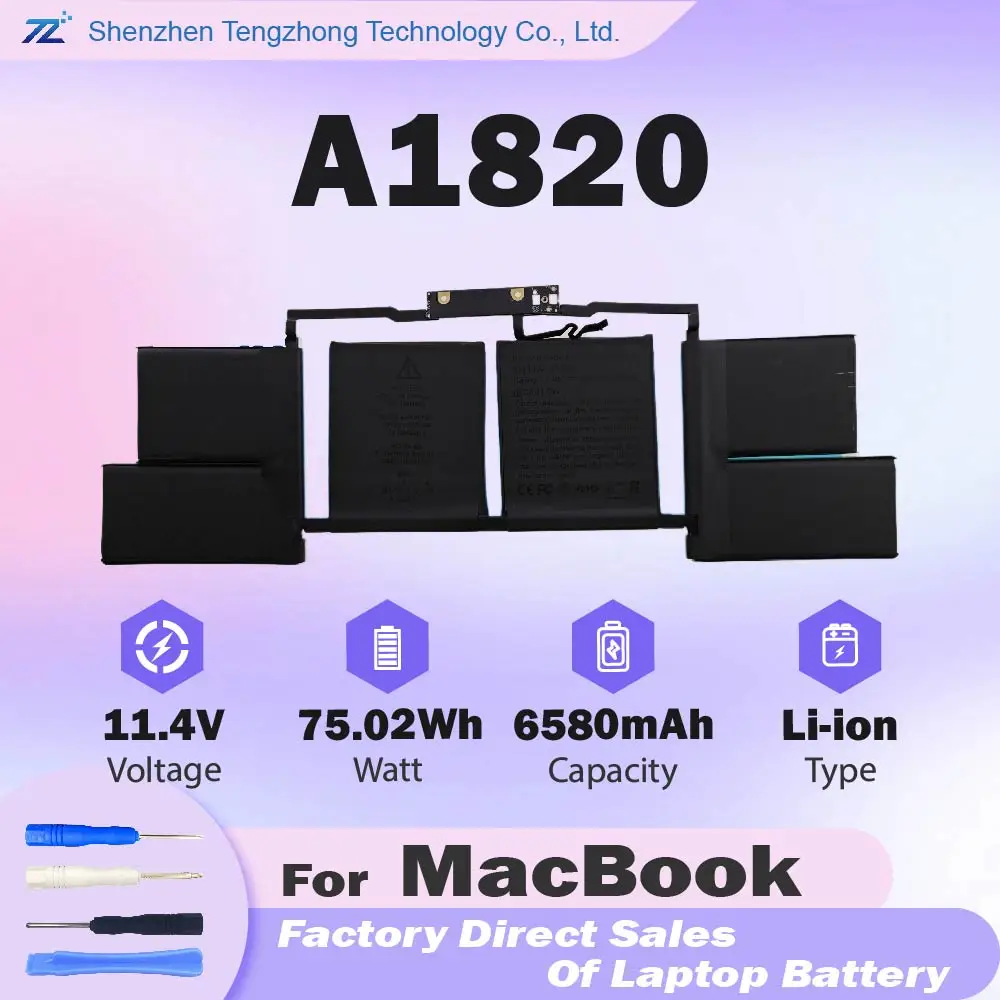 A1820 Laptop Battery for MacBook Pro 15 inch A1707 (Late 2016 Mid 2017) Touch Bar EMC 3162 3072 Series
