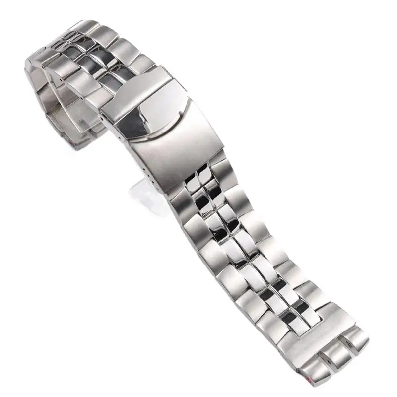 SCHIK Classical 26*24mm Solid Silver Stainless Steel Watchband For Swatch Watch Strap Men Wrist Bracelet Metal Accessory