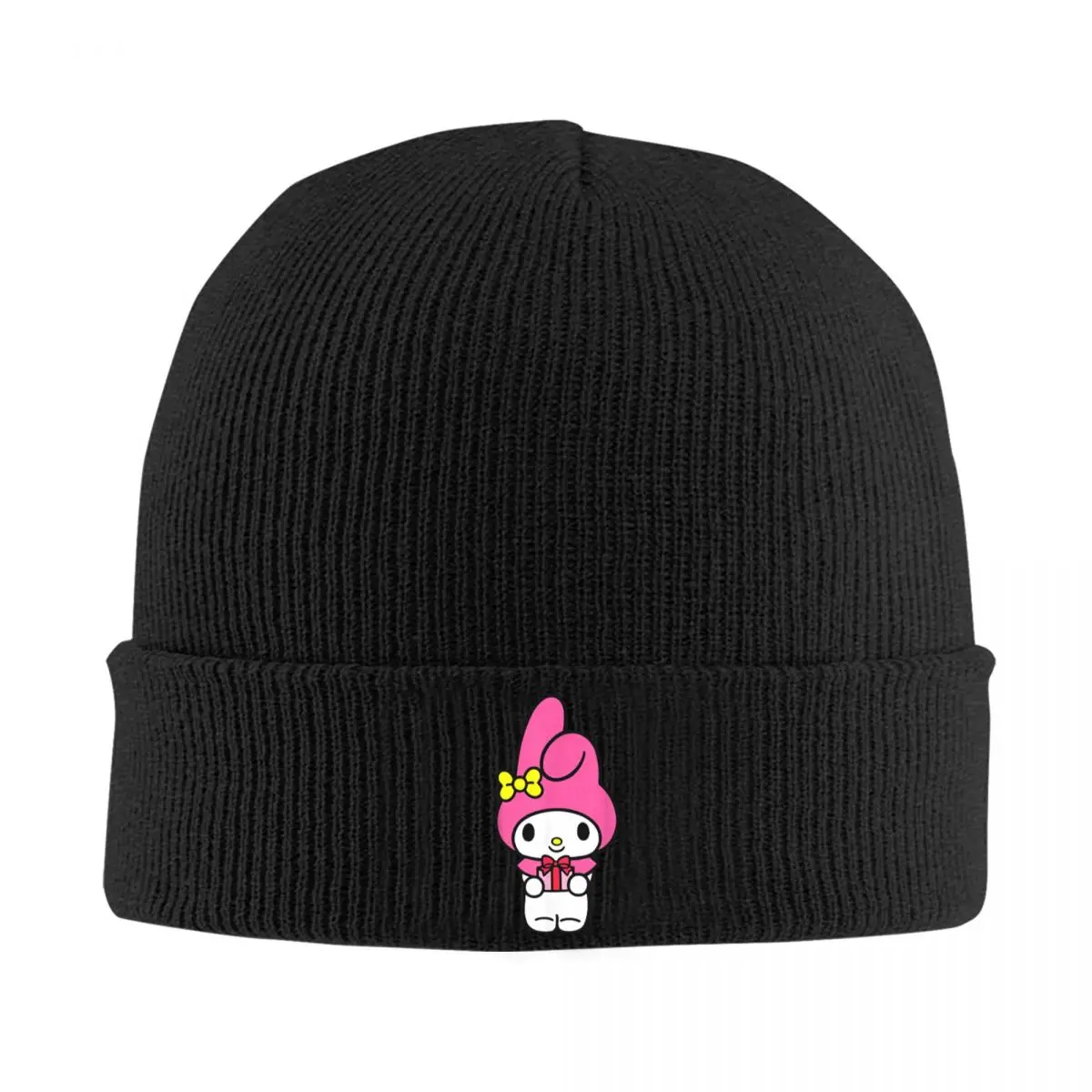 My Melody Front And Back Bonnet Hats Knit Hat Unisex Adult Fashion Warm Beanie Hats Winter Outdoor Sport Custom Cap