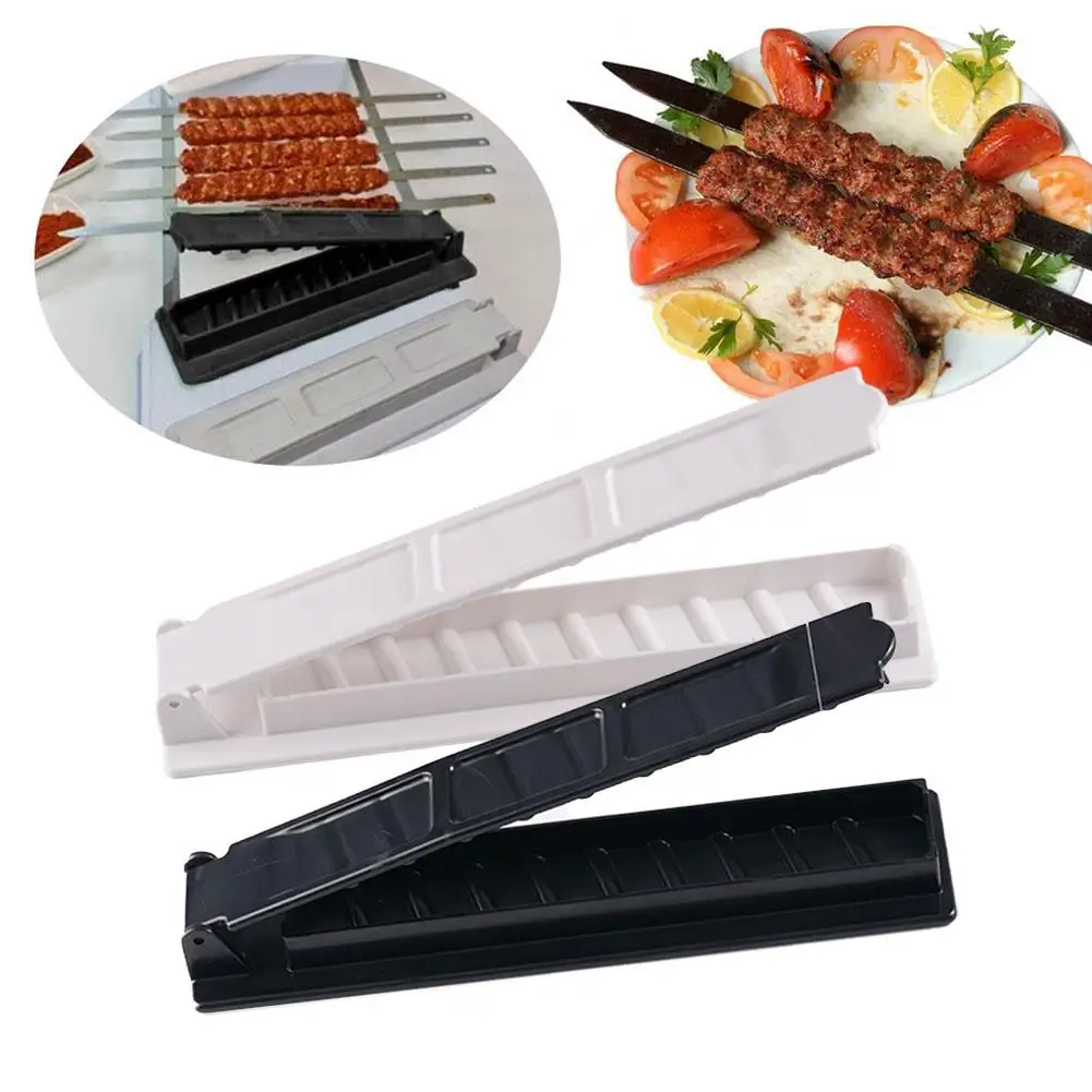 Single Row Kebab Maker Bbq Meat Skewer Machine Kebab Press Maker Maker Preparation Plastic Reusable BBQ Skewer Bbq Tools Ke S7S1