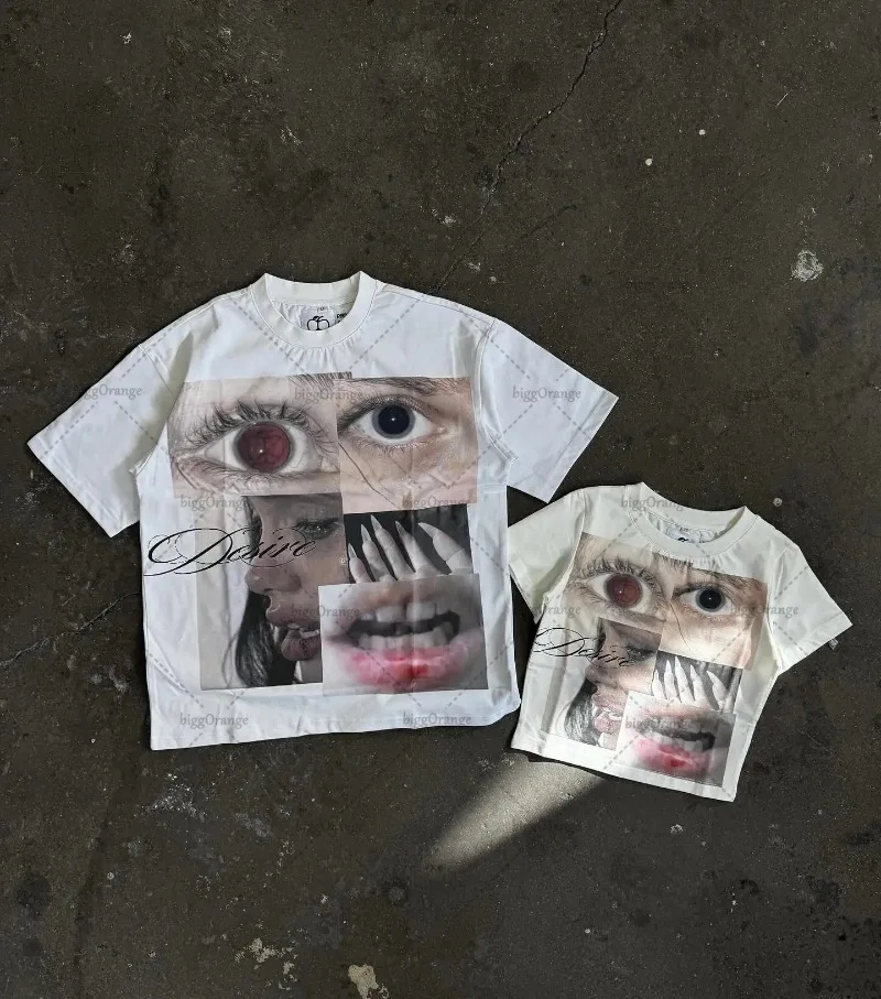 

Y2K Harajuku Gothic Graphic Top Men Hip-hop Punk Trendy Streetwear Women Summer Retro Pure Cotton Casual Oversized T-shirt