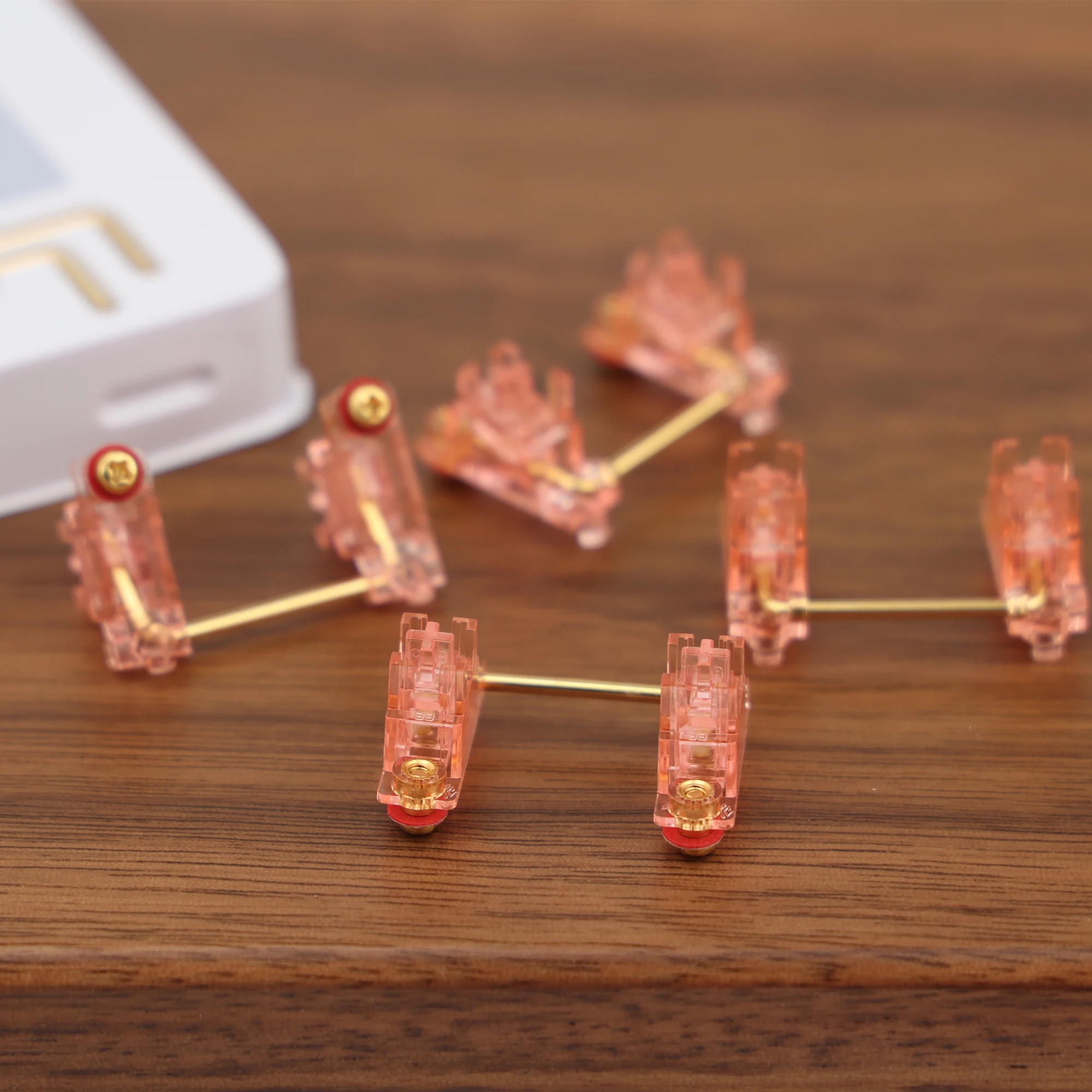 Gateron INK V2 Pro Screw-In Stabilizer Semi-Transparent Pink Sakura Edition for Mechanical Keyboard