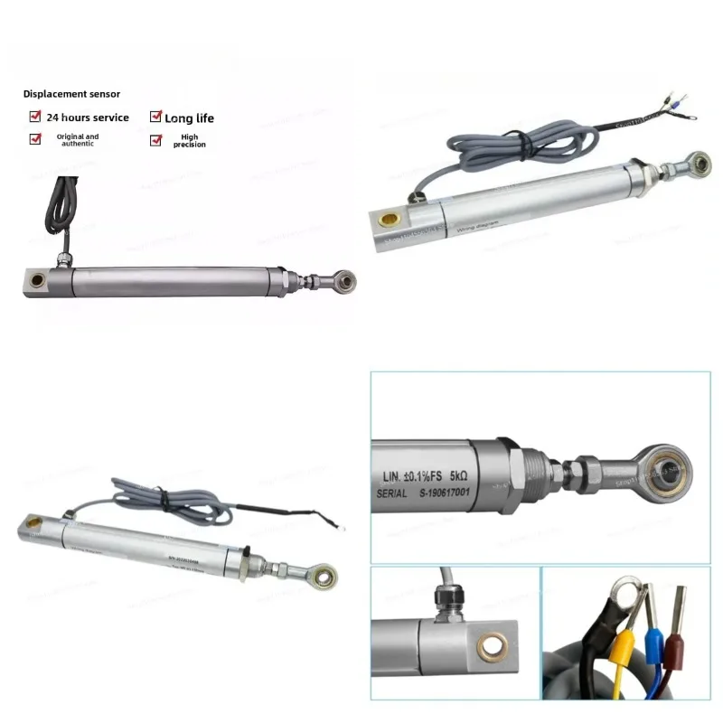 

Industrial LVDT Displacement Sensor T-PTC23 15-150mm Range Linear Position Transmitter with Eyed Rod