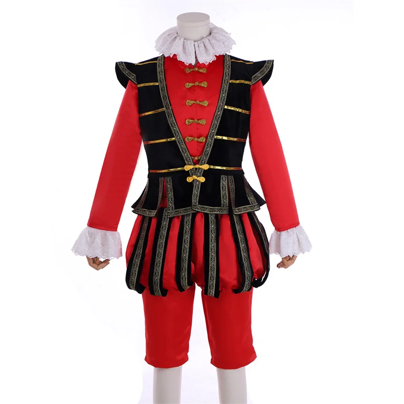 

Tudor Elizabethan King Cosplay Suit Medieval Clothing Adult Men's Noble Men's Suit Tudor Knights Cosplay Costume Red Suit