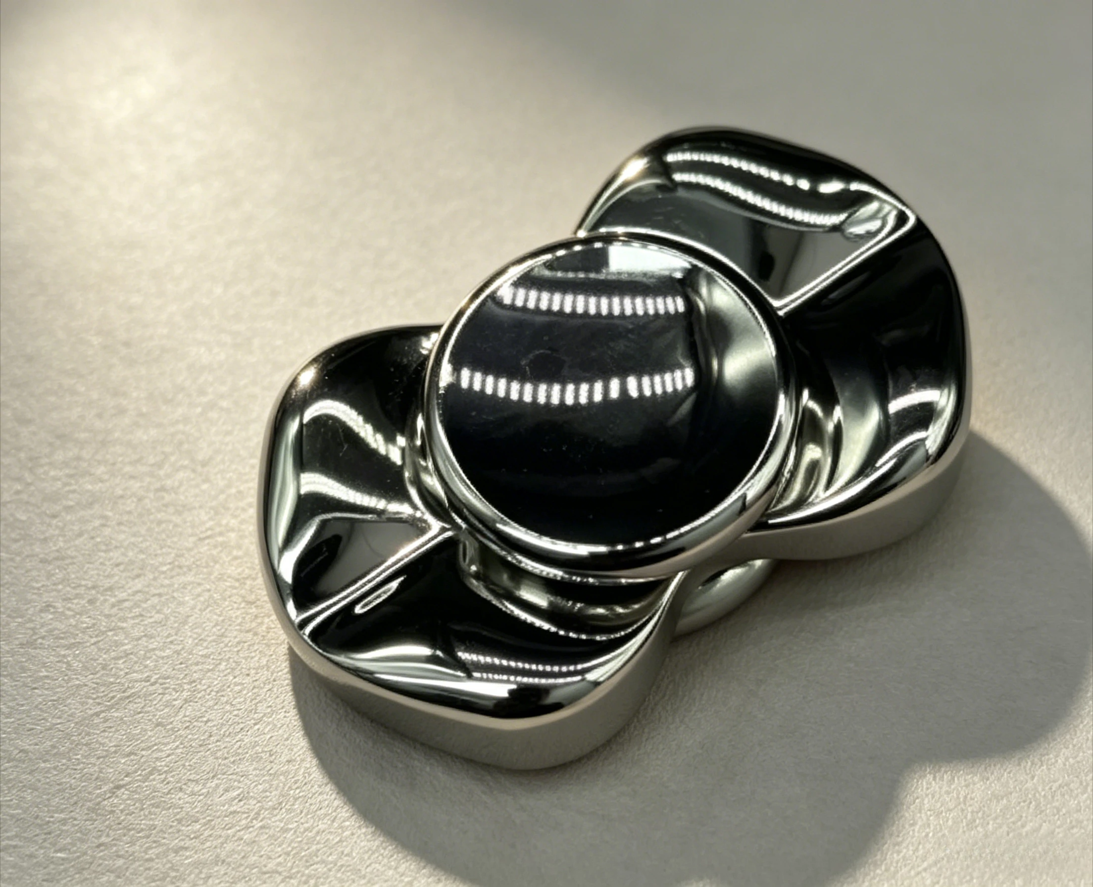 Stainless Steel EDC Fidget Spinner, Silent Rotation Fingertip Gyro, Pocket Stress Relief Desk Toy for EDC Collectors