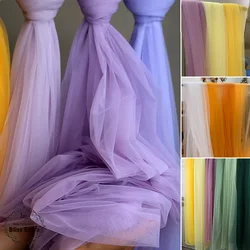 結婚式のお祝い、カーテン服、紫、Lilac、mapuve、メッシュレイアウト、チェアバックヤーン、暗号化ネット素材用のソフトチュール生地