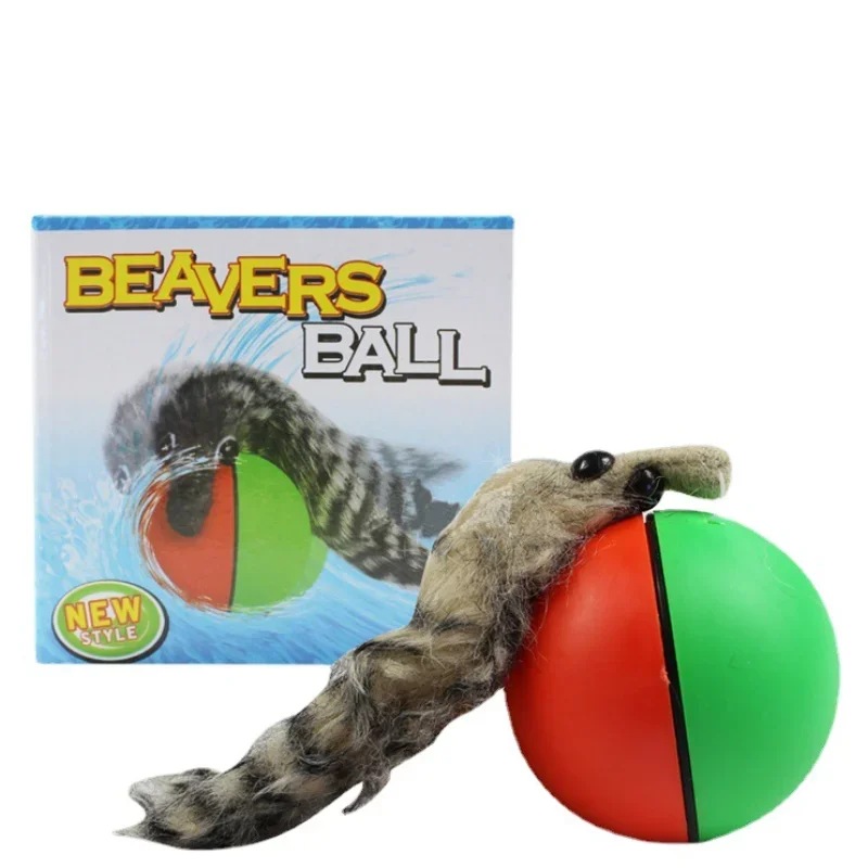 1Pc Cat Toys Beaver Weasel Rolling Motor Ball Toy for Pet Cat Dog Electric Pet Cat Teaser Ball Fun Moving Chaser Color Random