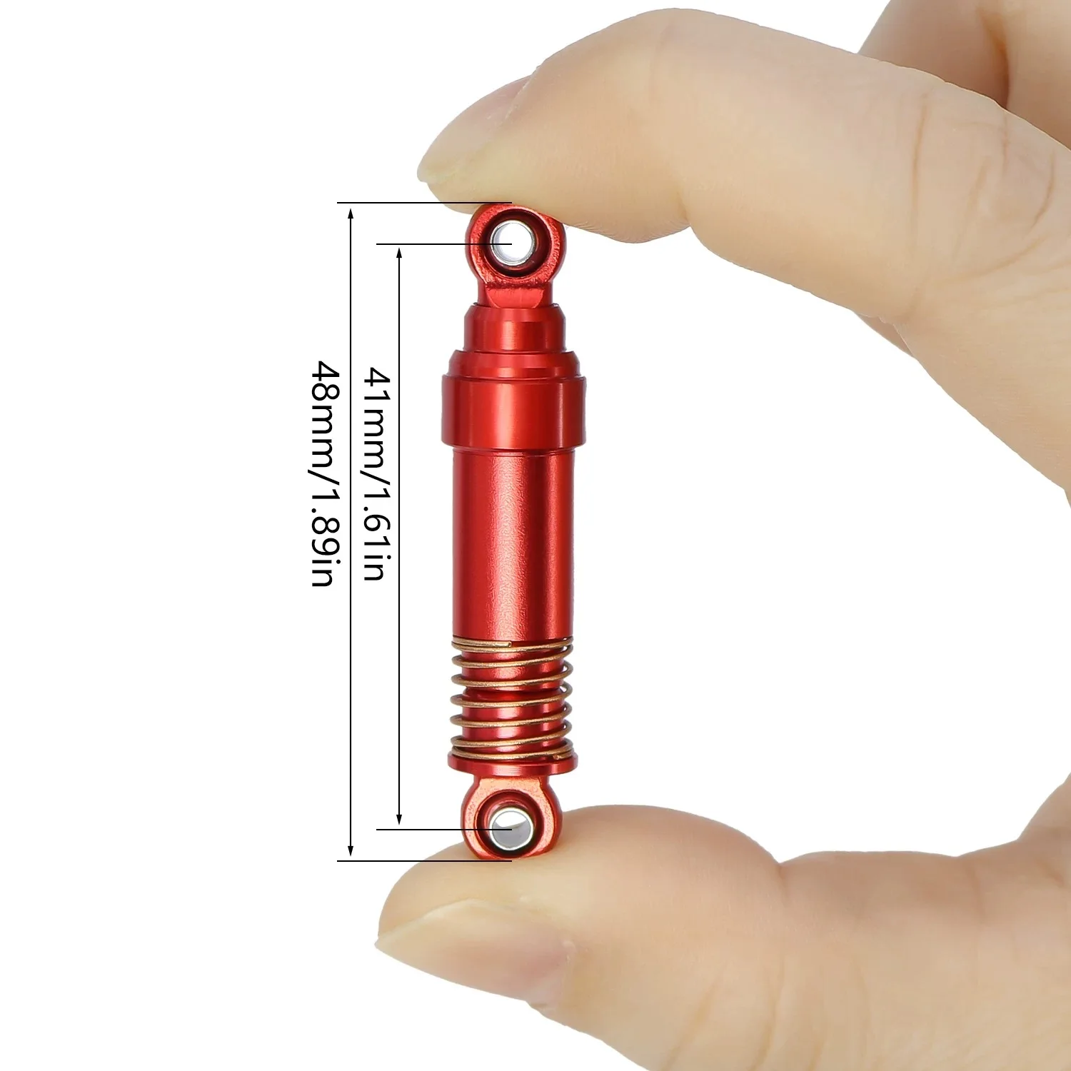 Amortiguador de aluminio de gran calibre de 52mm para 1/18 TRX4M Bronco Defender coche trepador de control remoto piezas de mejora