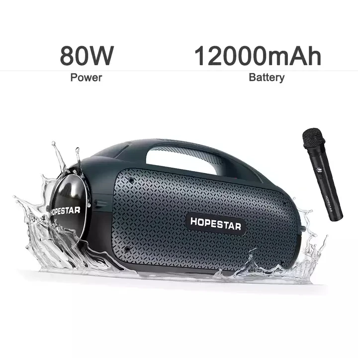 High Quality Big Power Bass Box Portable Outdoor Waterproof Blu Tooth Speaker With Microphone A50