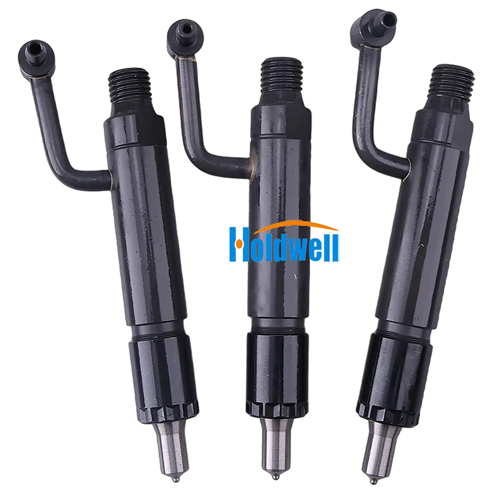 Holdwell 3 Pcs Fuel Injector AM880956 729609-53200 for Yanmar Engine 3TNE78A 3TNE82A John Deere Tractor 4210