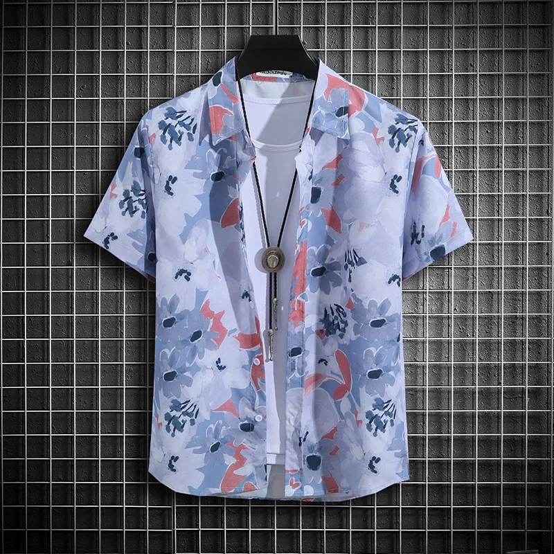 Unisex Graffiti Short Sleeve Shirt Turtleneck Polo Tops Shirts for Men Men Clothing Four Seasons