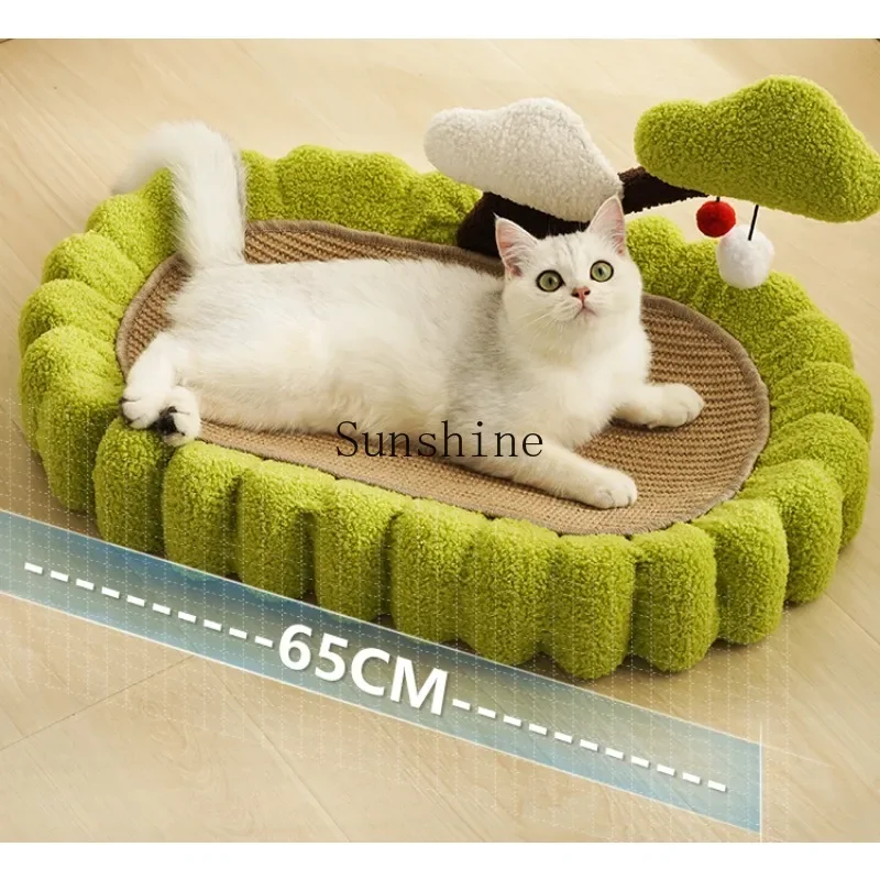 The cat nest oval basin is wear-resistant and can be used in all seasons. Cat bed