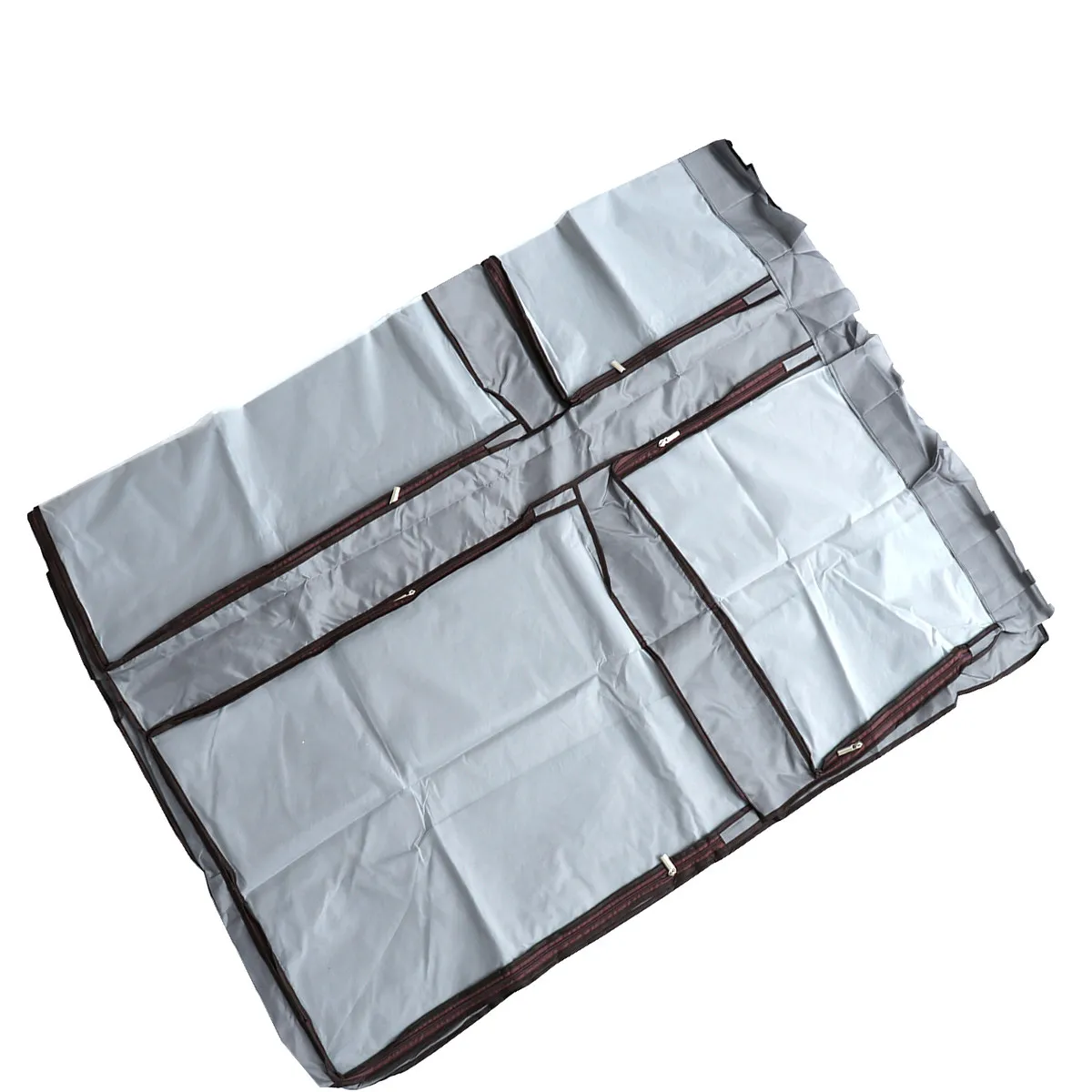 

Oxford Clothing Rack Cover Clear Wardrobe Dustproof Moisture Resistant Hanging Garment Bag Gray Narrow Size Long Service Life