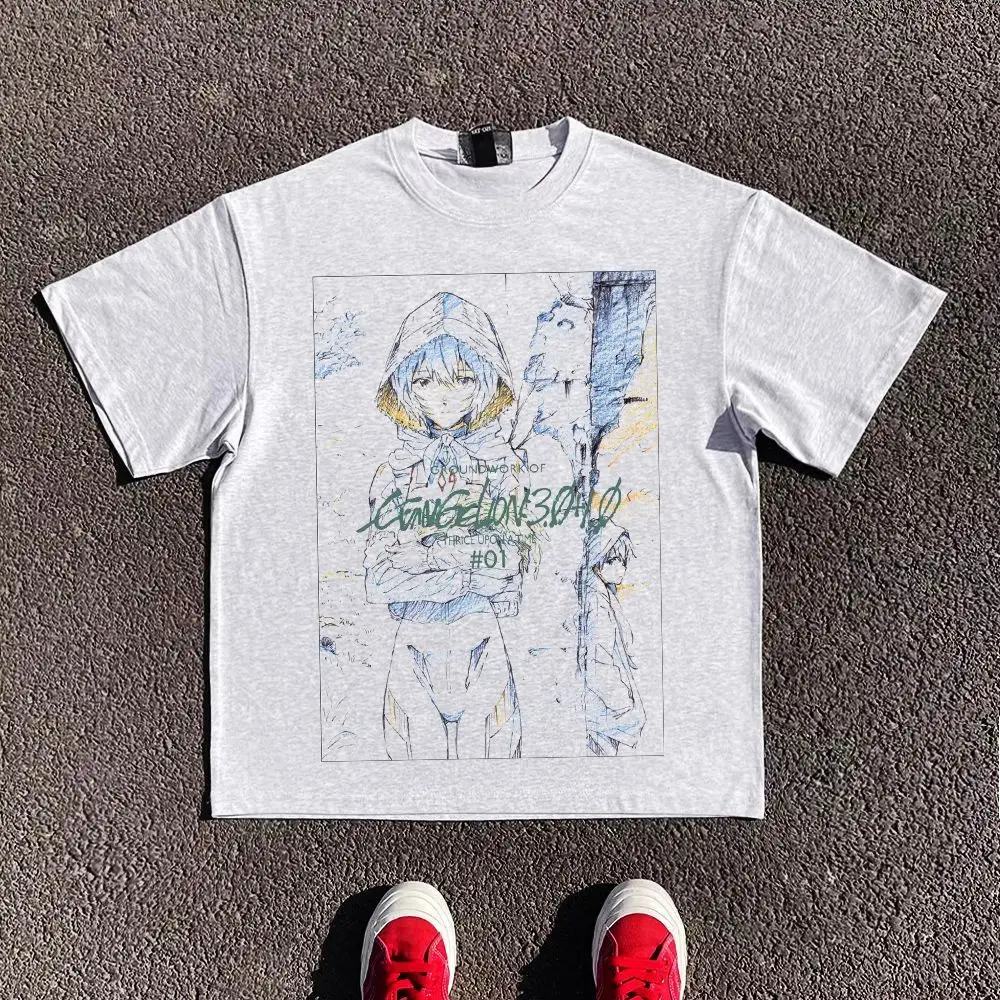 

American Summer Pure Cotton Heavy 260G! Cool Boy Loose Versatile Niche Oversize Short-sleeved T-shirt Summer