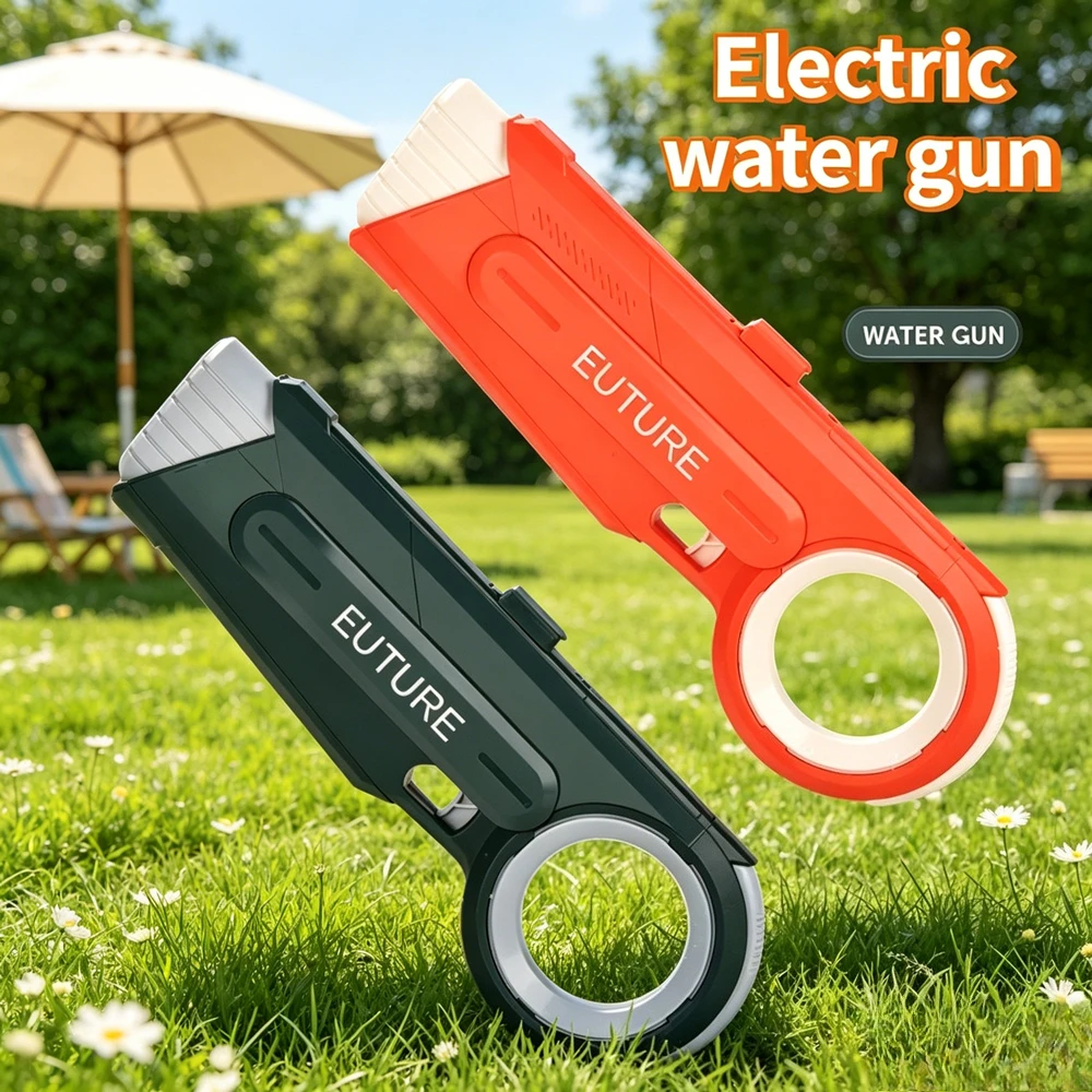 

Large Round Electric Multi Shot Water Gun Toy High Capacity Spraying Squirt Blaster for Adult Beach Water Game Birthday Present