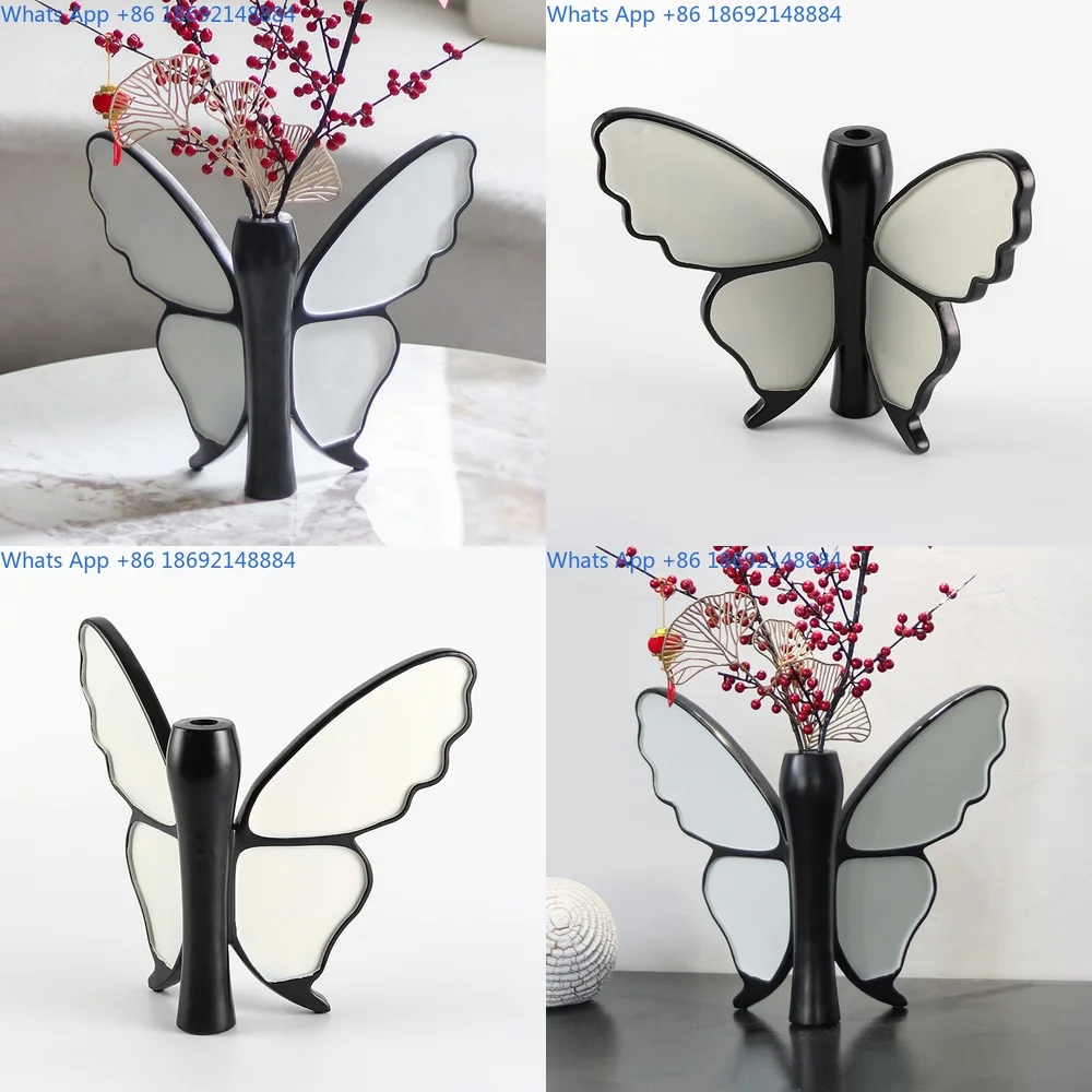 

Vintage Butterfly French Retro American Style Vase Decorative Accessory for Display and Ambiance