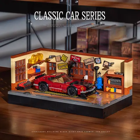 MOC City Speed Racing Z Hatchback Sports Car Building Blocks Garage Construction DIY Assembly Bricks Toys for Kids Adults Gifts