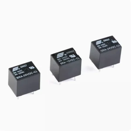 5PCS Relay SRA-05V 12V 24VDC-CL T74 24V Black 20A 5-pin