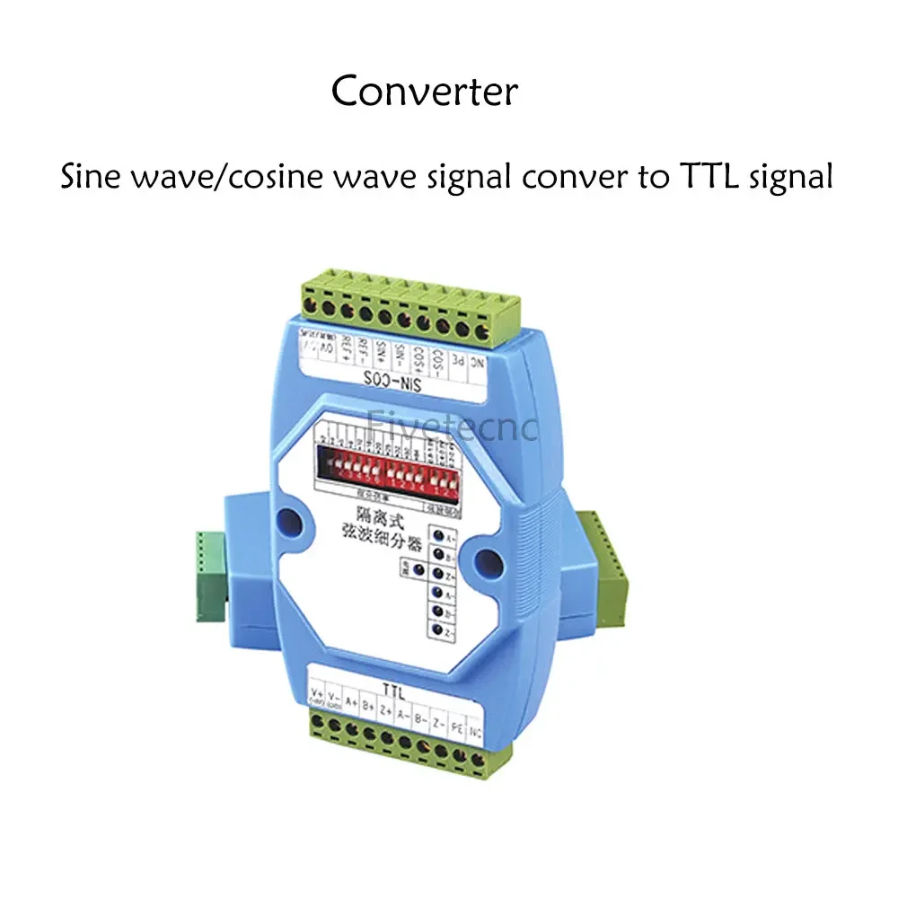 Linear scale Encoder Converter Sine / cosine wave signal conver to TTL / Sin Cos isolated subdivider isolation For Heidenhain