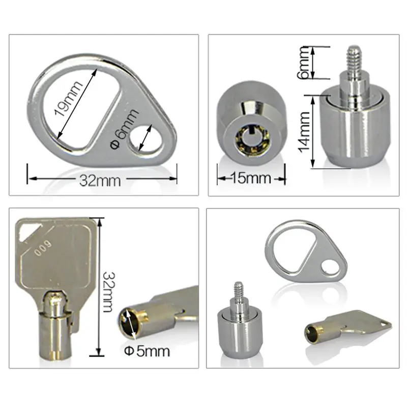 B29C-10X Desktop Computer Lock Computer Case Lock Anti-Theft Lock For Internet Cafe Office Management Lock