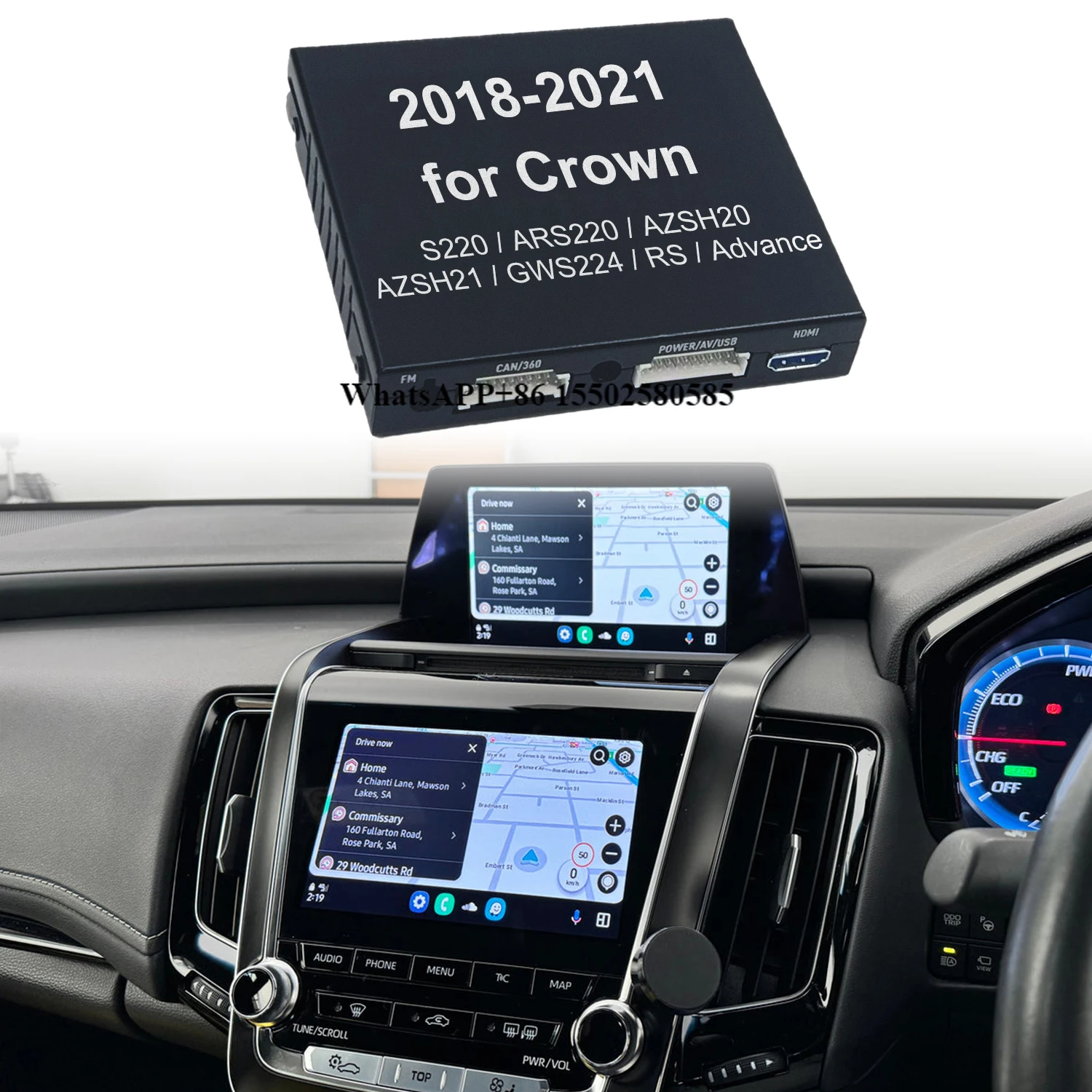 

Crown S220 ARS220 AZSH20 AZSH21 GWS224 Original Head Units Wireless CarPlay and Android Auto Integration Kits