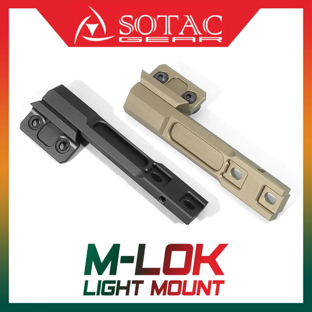 

SOTAC Scout Light Offset Mount M-LOK Tactical Accessories for M300 M600 Flashlight Mount Base Weapon Light 20mm Rail