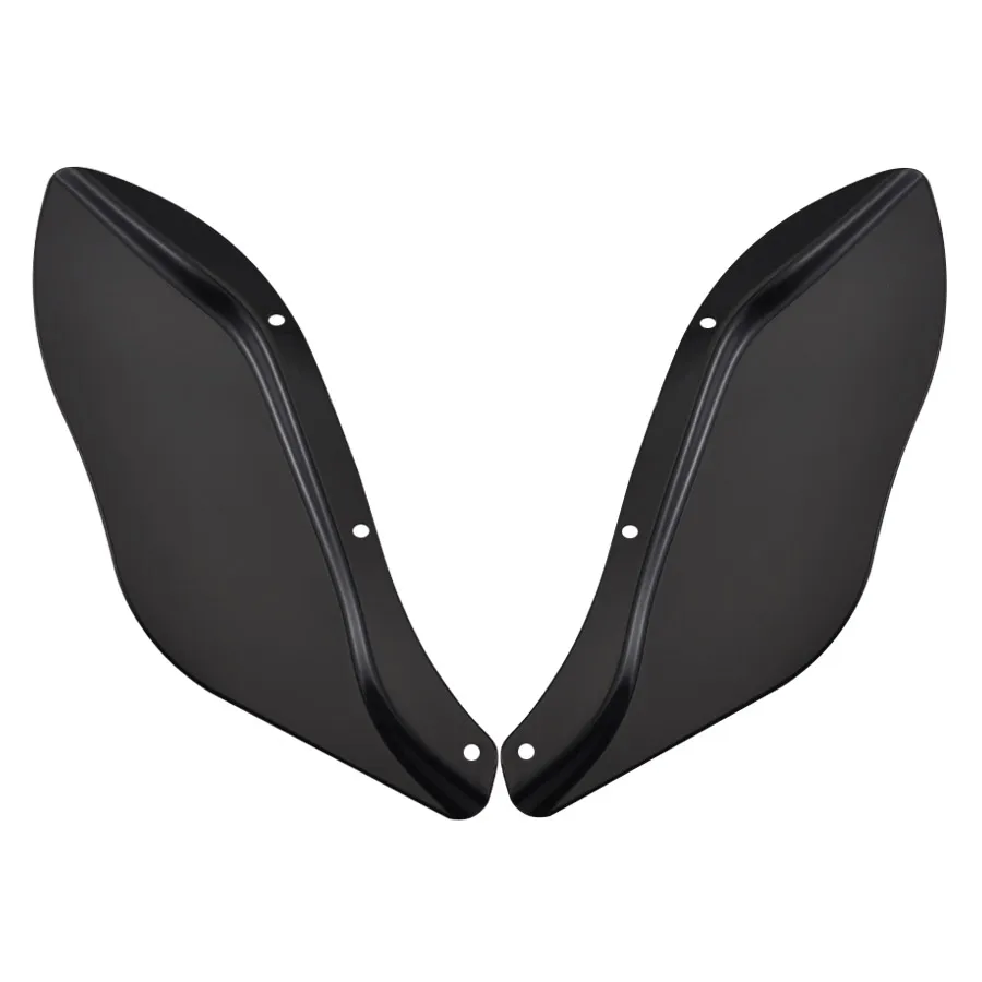 Motorcycle Black/ Chrome Side Wing Batwing Fairing Wind Air Deflector Windshield For Harley Touring FLHR FLHT FLHX 96-13