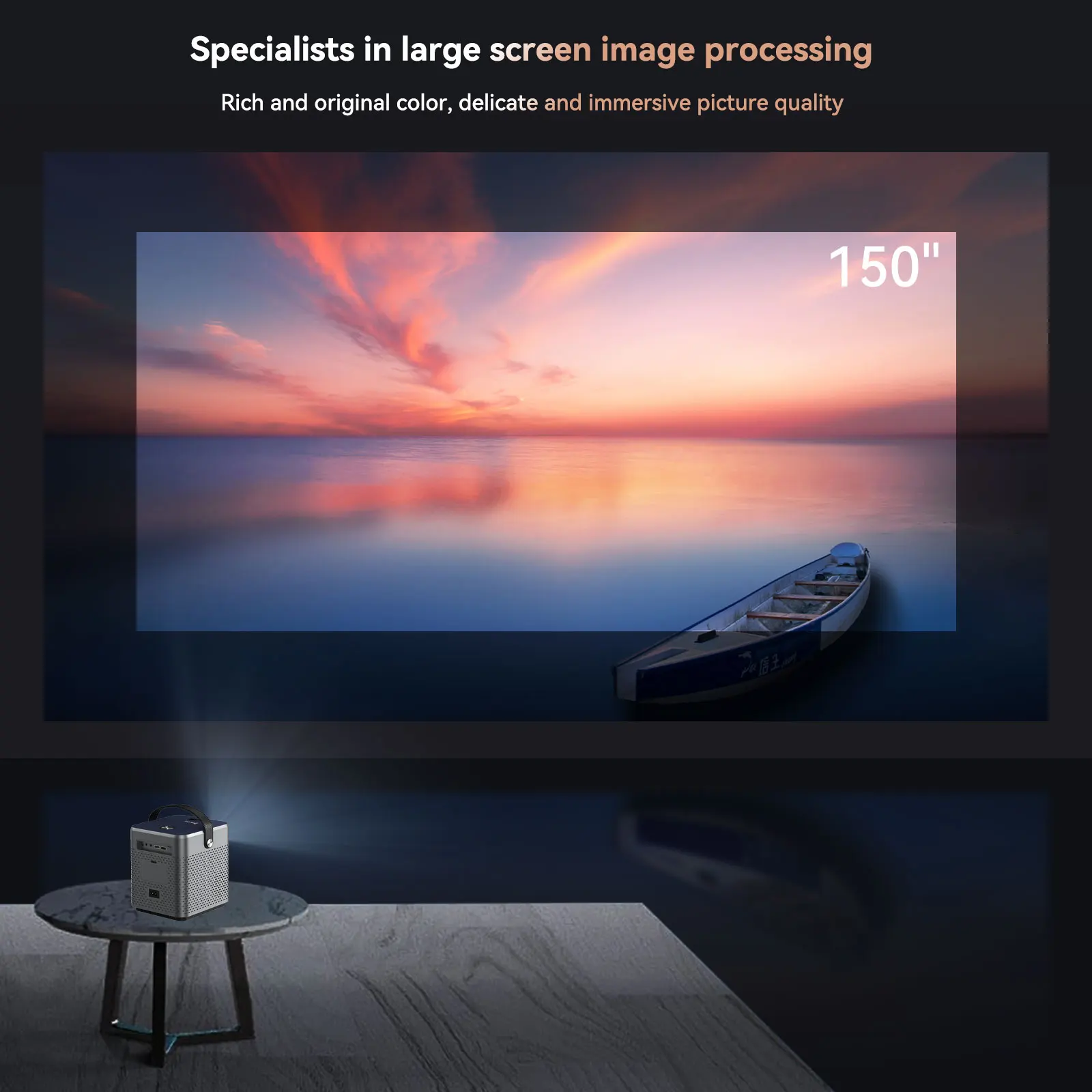 Blulory Movie proiettore 3D 4K Full HD 1080P nativo Cinema Beamer proiettore WiFi Android per film all'aperto supporto Android 9.0