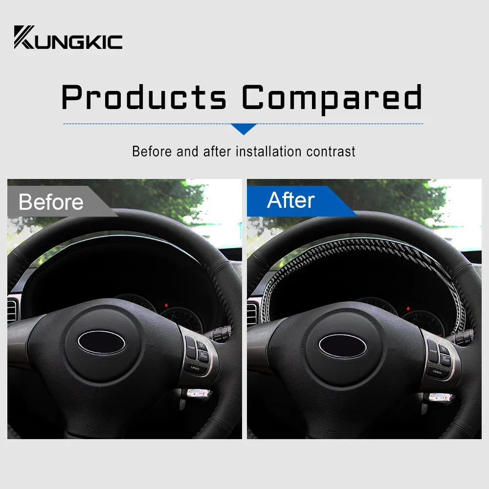Real Soft Carbon Fiber For Subaru Impreza 2009 2010 2011 Car Speedometer Dashboard RHD LHD Sticker Interior Trim Accessories