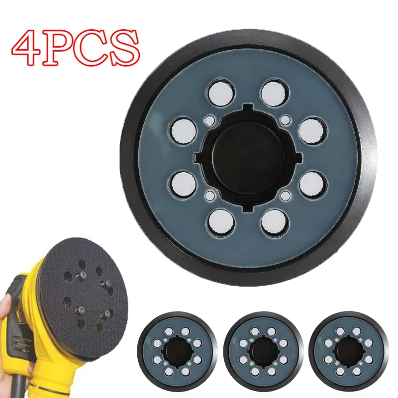 4 Uds 125mm 8 agujeros gancho y bucle almohadilla lijadora de repuesto máquina de lijado herramienta de pulido para DWE64233 N 329079